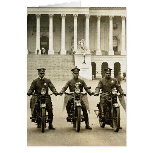 Vintage 1920s Motorcycle Cops Cards (Front)