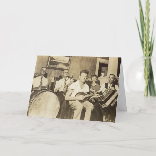 Vintage 1920s Musical Band Greeting Card