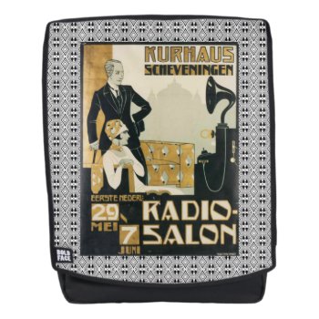 Vintage 1920s Netherlands Radio Salon Backpack by HausVintage at Zazzle