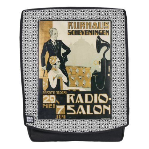 Vintage 1920s Netherlands Radio Salon Backpack