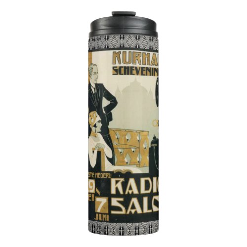 Vintage 1920s Netherlands Radio Salon Thermal Tumbler
