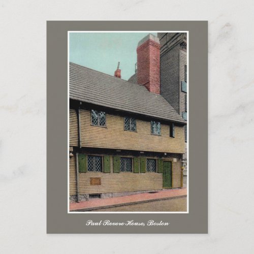 Vintage 1920s Paul Revere House Boston MA Postcard