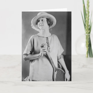 Vintage 1920s Tennis Fashion Card