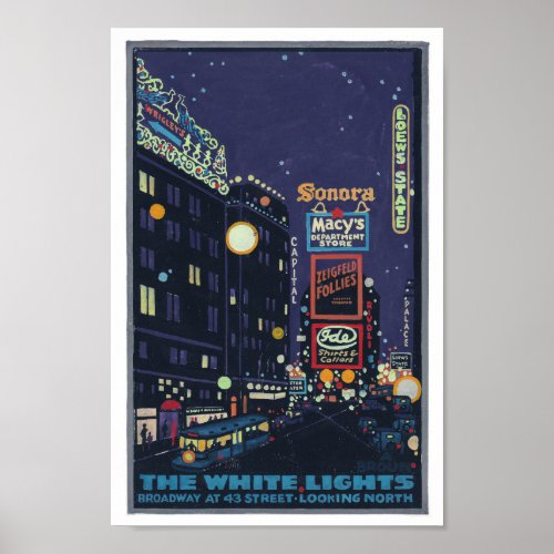 Vintage 1920s Times Square Posterette Poster