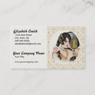 Vintage 1920s Woman Business Card