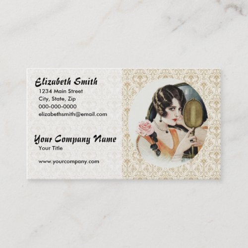 Vintage 1920s Woman Business Cards