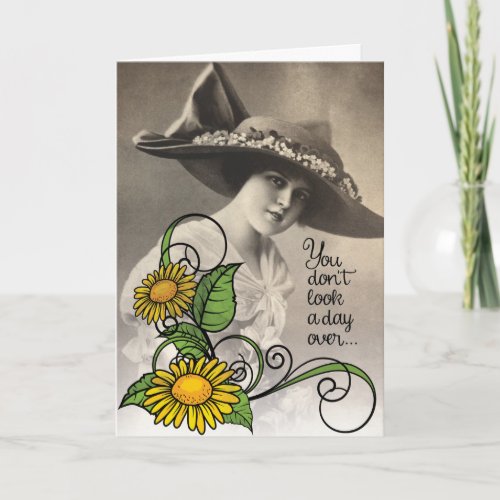 Vintage 1920s Woman_You Look Fabulous Birthday Card