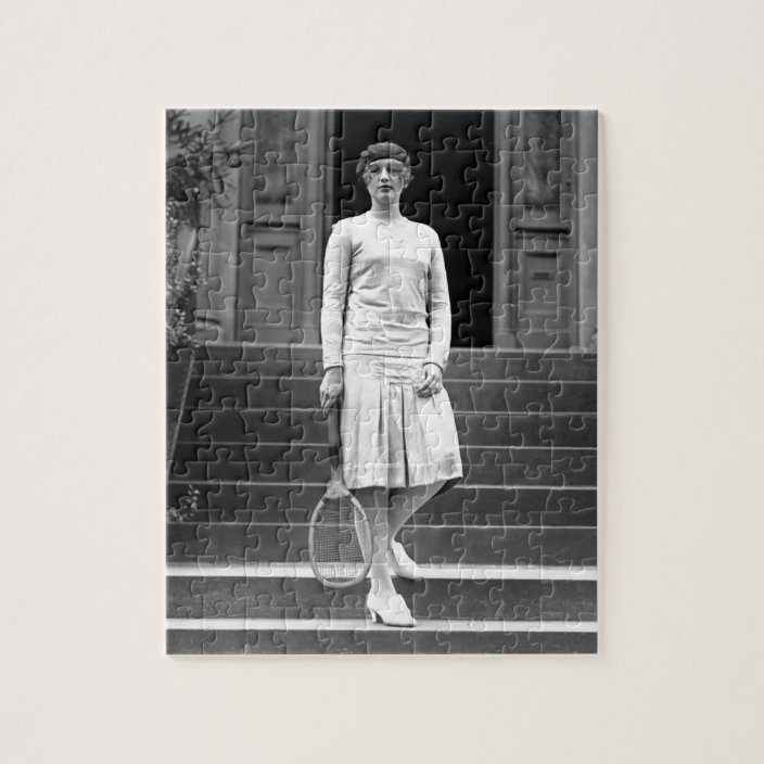 Vintage 1920s Women S Tennis Fashion Jigsaw Puzzle Zazzle Com