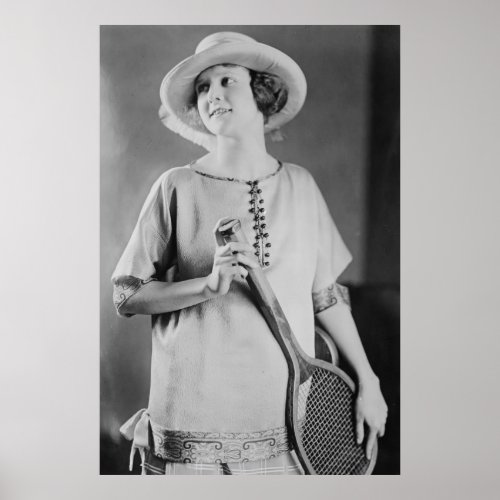 Vintage 1920s Womens Tennis Fashion Poster