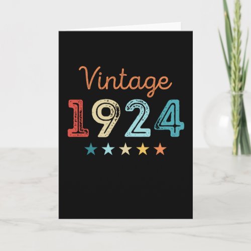 Vintage 1924 100th Birthday Retro Gift 100 year