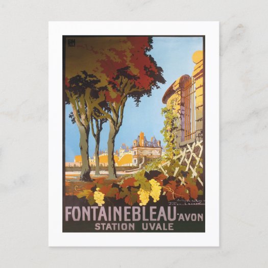 Vintage 1926 Fontainbleau Avon, Station Uvale Post