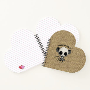 Vintage 1928 Creepy Mouse Heart Shaped Notebook