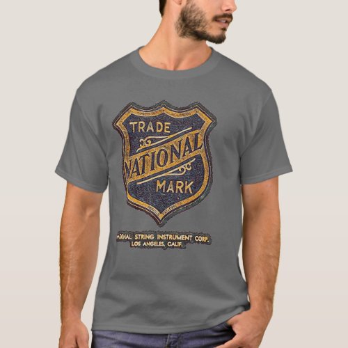 Vintage 1928 National Guitar Shield T_Shirt