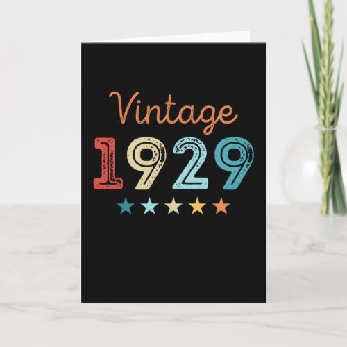 Vintage 1929 100th Birthday Retro Gift 100 year