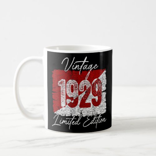 Vintage 1929  94 year old 94th Birthday Mens  Coffee Mug