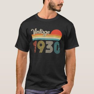 Vintage 1930 96th Birthday For Men Women 96 Years T-Shirt