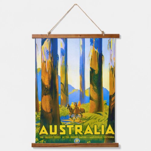 Vintage 1930 Percy Trompf Australian Travel Poster Hanging Tapestry
