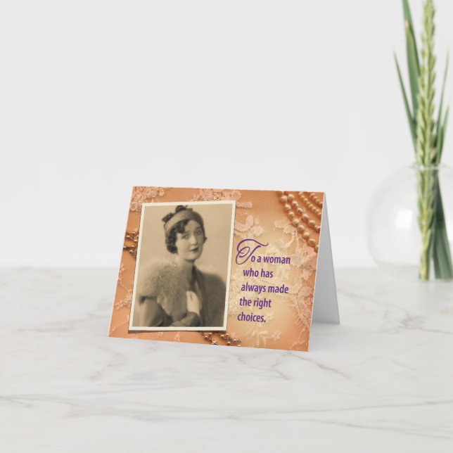 Vintage 1930's Birthday Gift Card Holder For Her (Front)