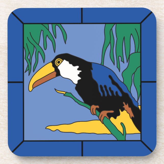 Vintage 1930s Catalina Island Tile Set Beverage Coaster (Front)