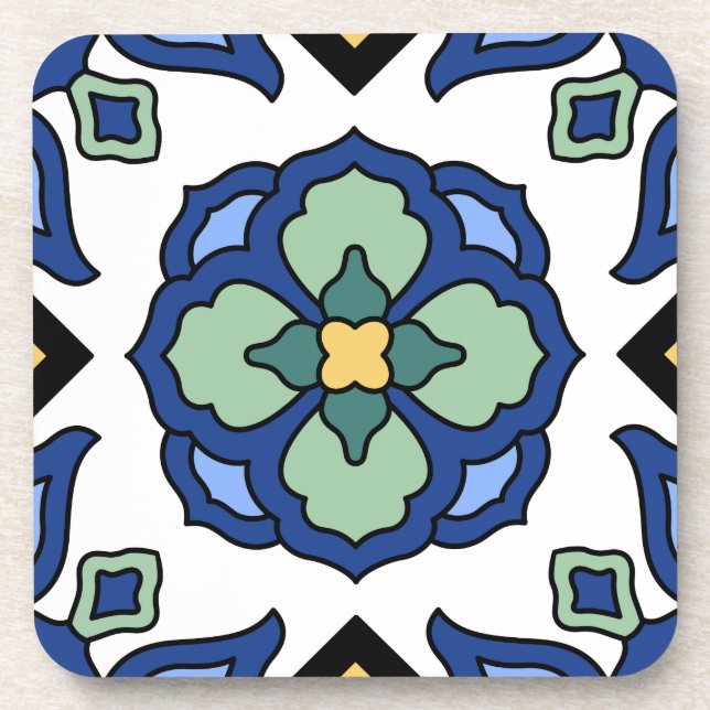 Vintage 1930s Catalina Island Tile Set Beverage Coaster (Front)