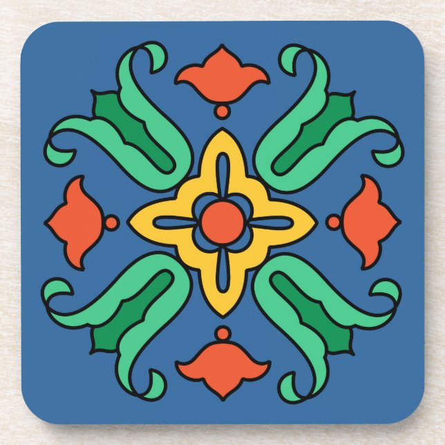 Vintage 1930s Catalina Island Tile Set Beverage Coaster (Front)