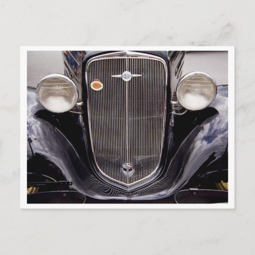 Vintage 1930s Chevy Classic Grill Photograph Postcard