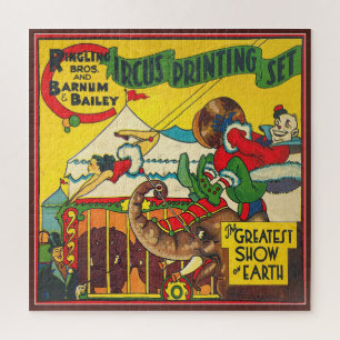 VINTAGE 1930S CIRCUS PRINT SET  JIGSAW PUZZLE