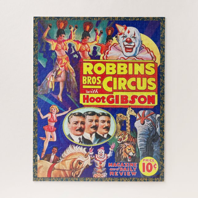 VINTAGE 1930S CIRCUS PROGRAM  JIGSAW PUZZLE (Vertical)