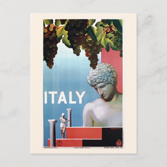 Vintage 1930s Italy Italian travel Postcard (Front)