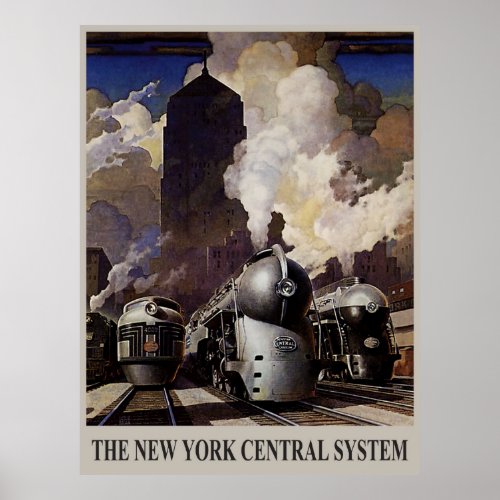 Vintage 1930s _ New York Central System Poster