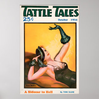 Vintage 1930s Pin Up Girl Poster & Canvas A