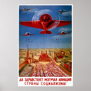 Vintage 1930's Soviet Propaganda Poster