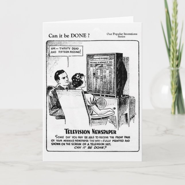 Vintage 1930's Technology Card (Front)