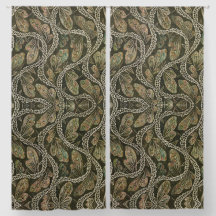 Vintage 1930s Textile Peacock Lace Pattern