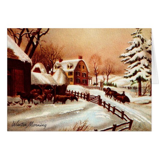 Vintage 1930s Winter Country Scene (Front Horizontal)