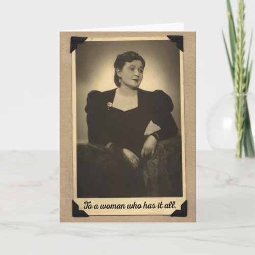 Vintage 1930s Woman Who Has It All Birthday Card