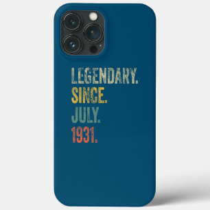 Vintage 1931 91st Birthday Legendary Since July iPhone 13 Pro Max Case