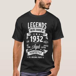 Vintage 1932 93 Year Old Gifts For Men Women 93rd  T-Shirt