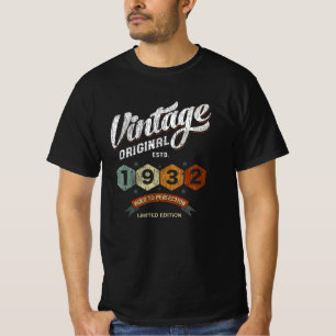 Vintage 1932 Aged to Perfection Birthday Gift T-Shirt