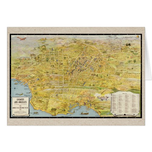 Vintage 1932 Greater Los Angeles Restored Map