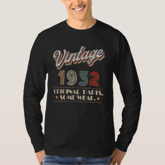 Vintage 1932 Original Parts Year Of Birth Birthday T-Shirt