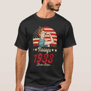 Vintage 1933 1933 89th B Day 89 Years Old T-Shirt
