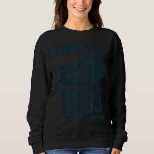 Vintage 1933 89th Birthday Classic Car Sweatshirt