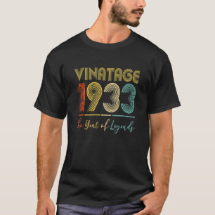 Vintage 1933 89th Birthday Ideas Men Women Him He T-Shirt