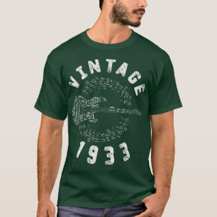 Vintage 1933 Birthday Limited Edition Guitar Music T-Shirt