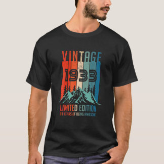 Vintage 1933 Limited Edition 89Th Birthday 89 Year T-Shirt