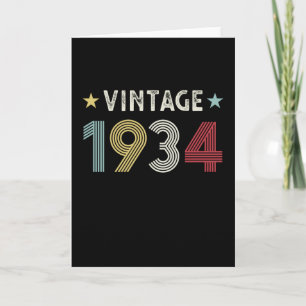 Vintage 1934 90th Birthday Gift 90 years old Card