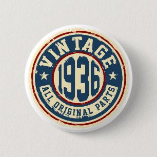 Vintage 1936 All Original Parts Button