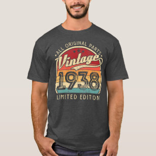 Vintage 1938 Limited Edition 84 Years Old 84th T-Shirt