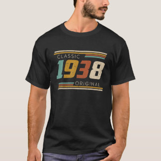 Vintage 1938 Made In 1938 84Th Birthday 84 Years O T-Shirt